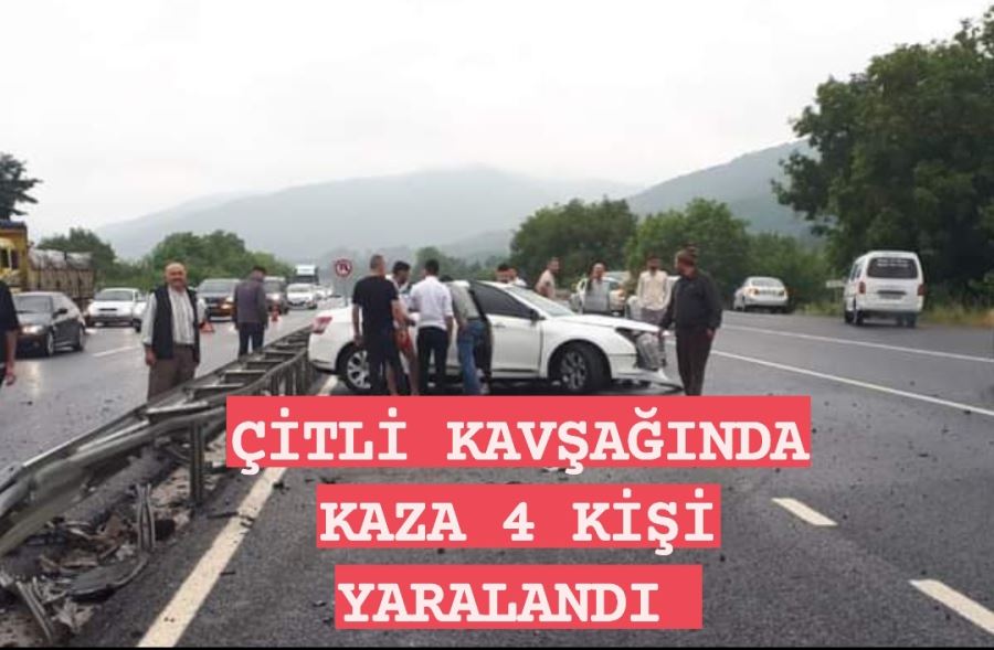 İnegöl Bursa - Ankara yolu üzerinde Kazada 4 kişi yaralandı 