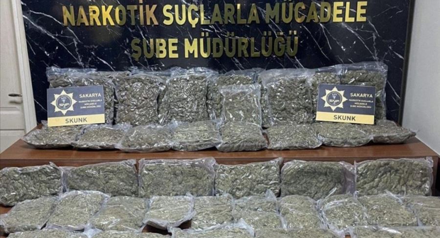 24,5 kilogram skunk  ele geçirildi