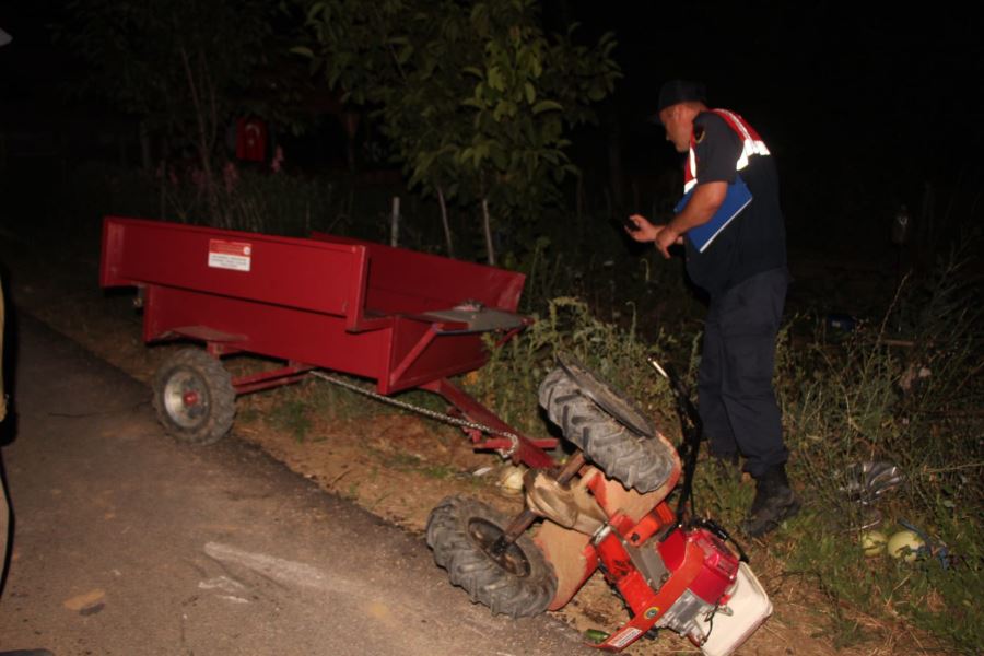 Çapa motoru ile otomobilin çarpıştığı kazada 2 kişi yaralandı