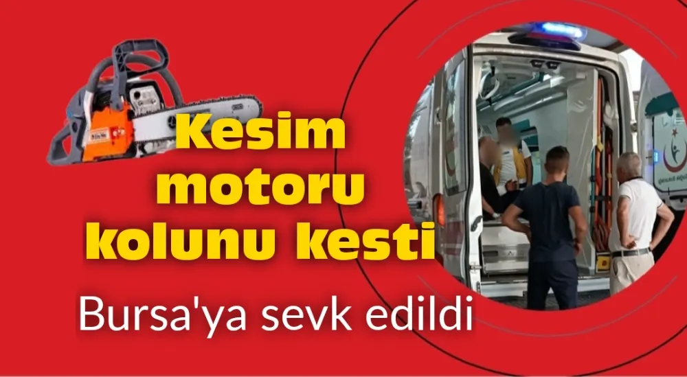 Kesim motoru kolunu kesti