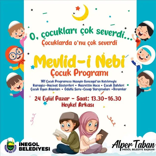 Çocuklara Özel Mevlid-İ Nebi Programı Düzenlenecek