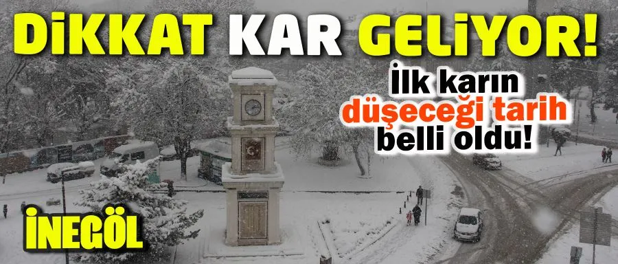 İnegöllüler dikkat şiddetli kar yağışı uyarısı geldi