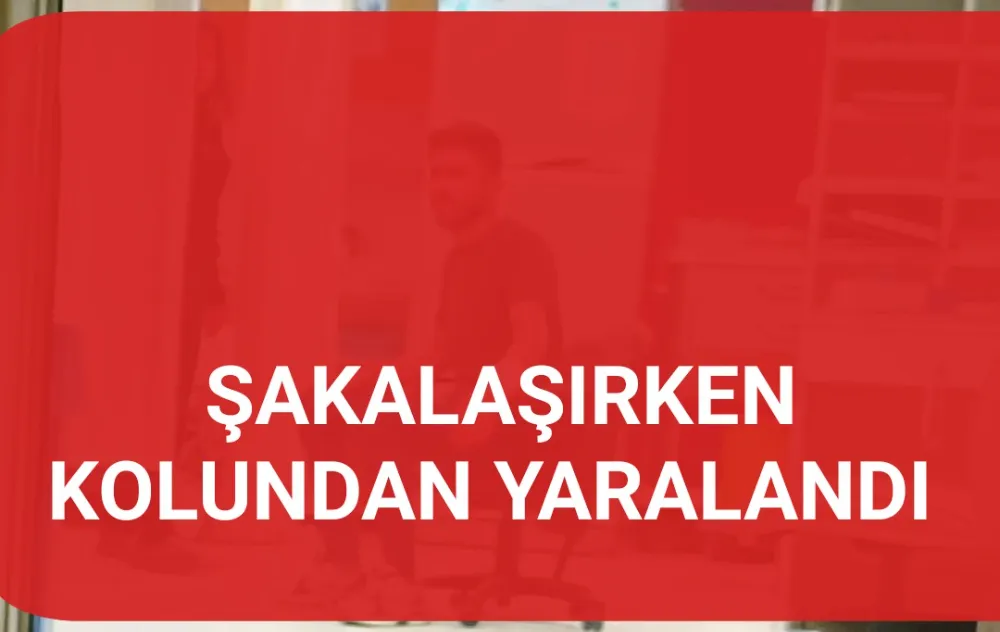 Şakalaşırken kolundan yaralandı 