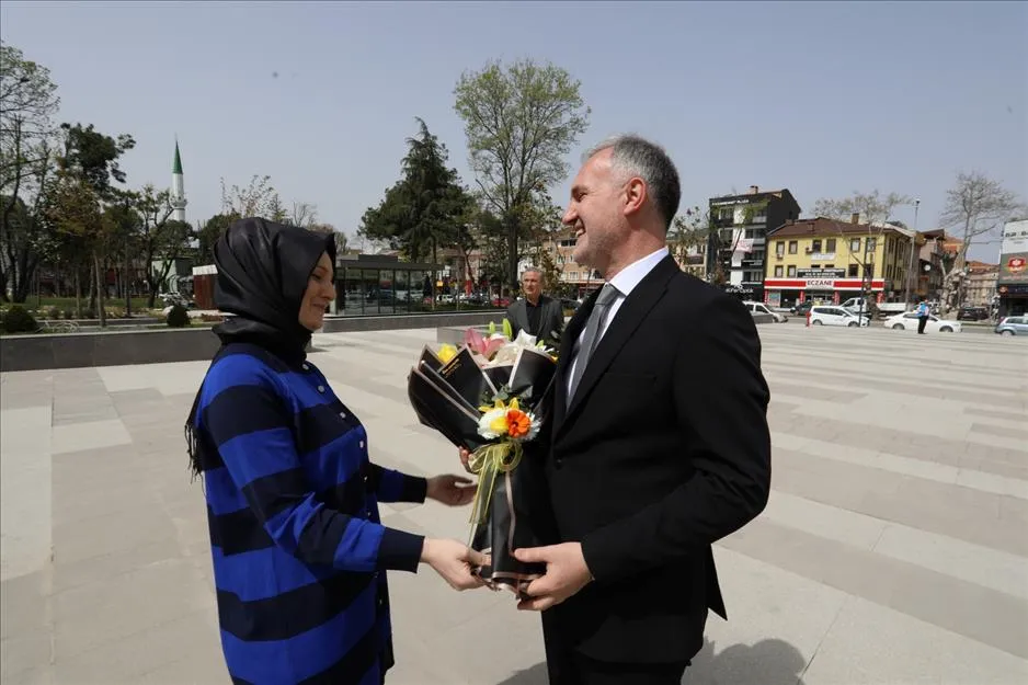 Personel Başkan Taban’ı Çiçeklerle Karşıladı