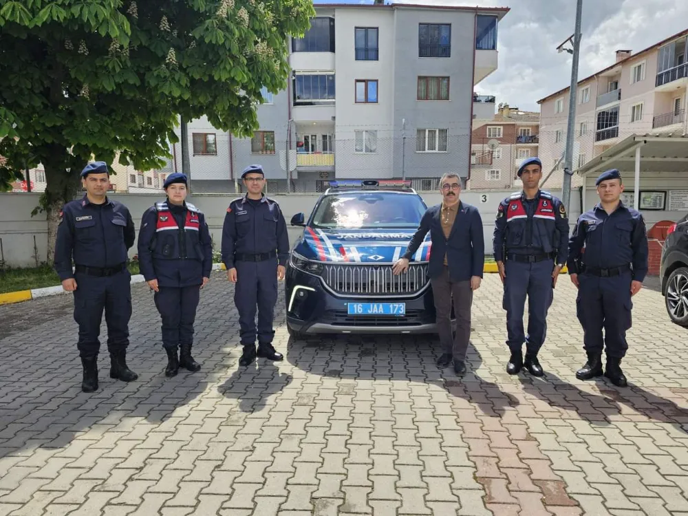 İnegöl Jandarma komutanlığı TOGG aracını flosuna ekledi