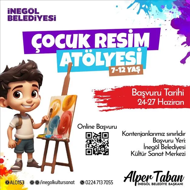 Çocuk Resim Atölyesi Kayıtları Başladı