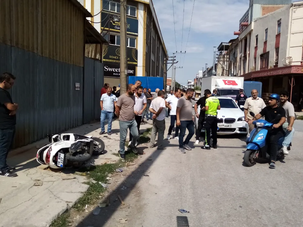 Küçük yaştaki motosiklet sürücüsü yaralandı 