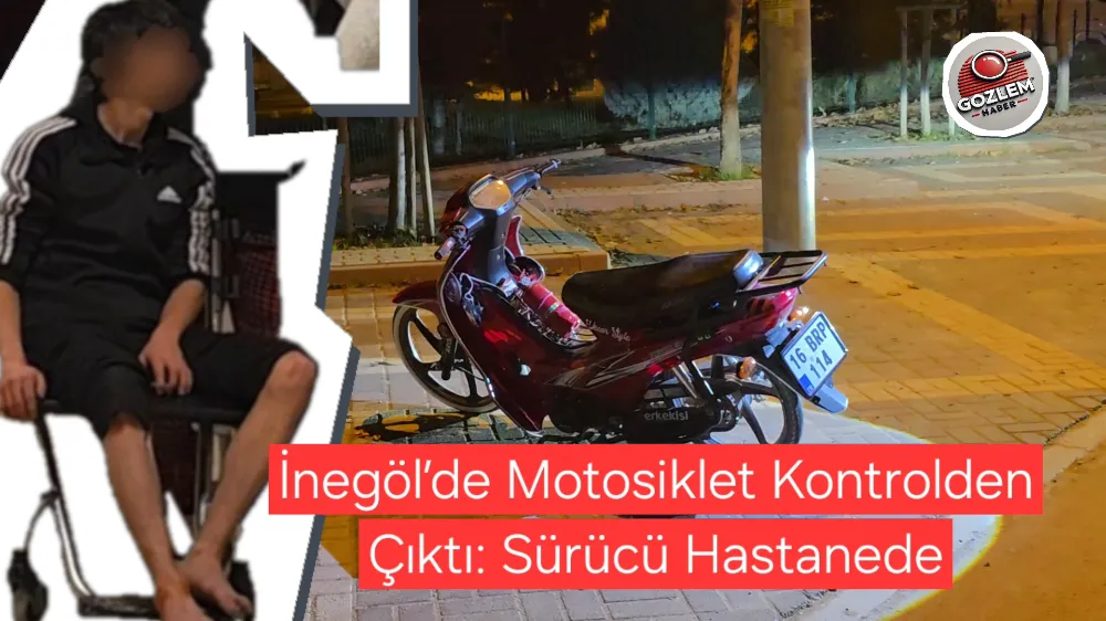 İnegöl Mesudiye’de Tek Taraflı Motosiklet Kazası: 1 Yaralı