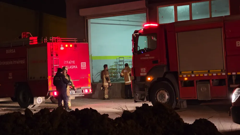 İnegöl’de boyama atölyesinde çıkan yangına hızlı müdahale