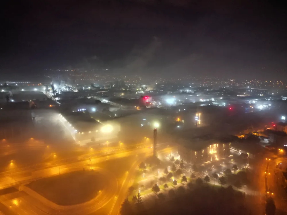 İnegöl’de yağmurun ardından yoğun sis etkili oldu