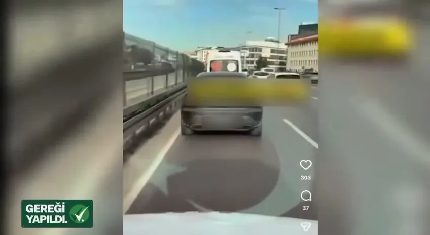 Ambulansa Yol Vermeyen Sürücü Yakalandı: 5 Yıl İçinde Tekrar Ederse Ehliyeti İptal Edilecek