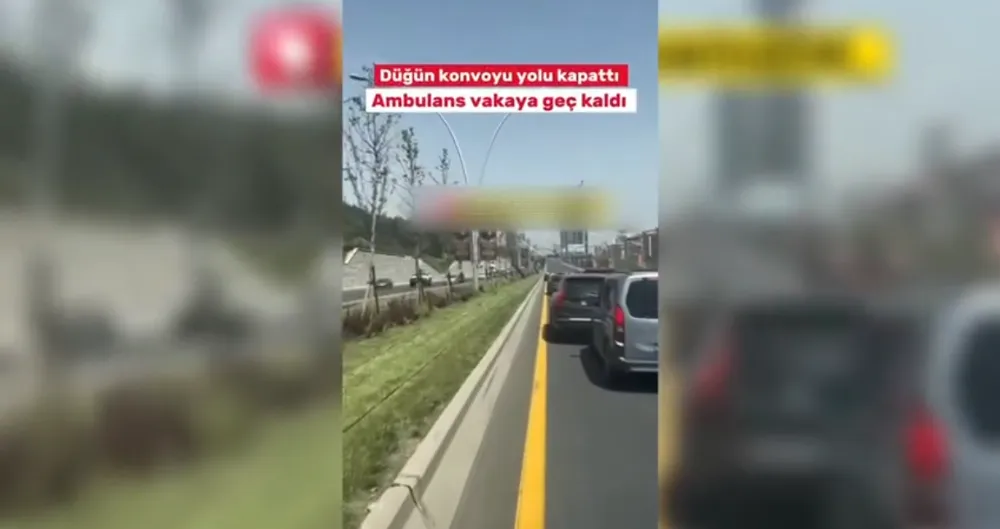 Ambulansa Yol Vermeyen Düğün Konvoyuna Ceza Yağdı