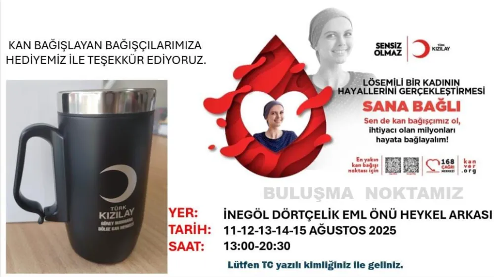 İnegöl’de Kızılay’dan kan bağışı kampanyası