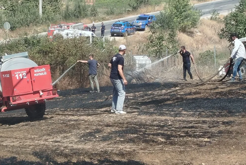 İnegöl Boğazköy Muhtarı dumandan etkilendi, hastaneye kaldırıldı