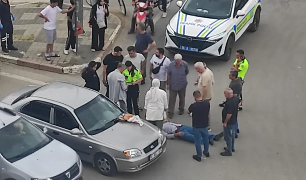 İnegöl’de karşıdan karşıya geçerken kazaya uğradı