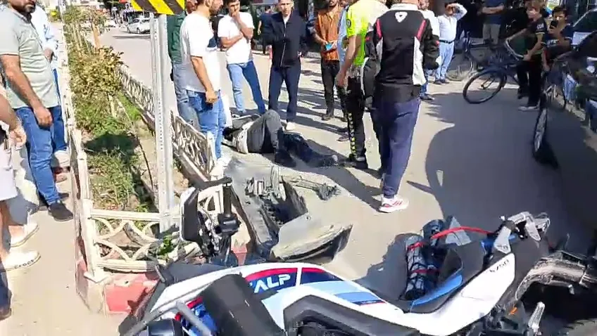 İnegöl’de trafik kazası: Motosiklet sürücüsü hastaneye kaldırıldı